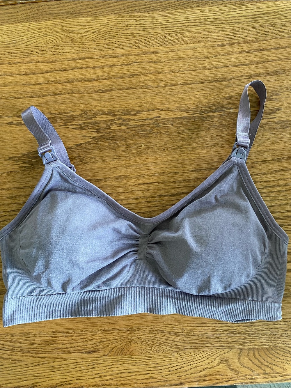 Seamless Nursing/Pumping Bra in Purple with Easy-Release Straps